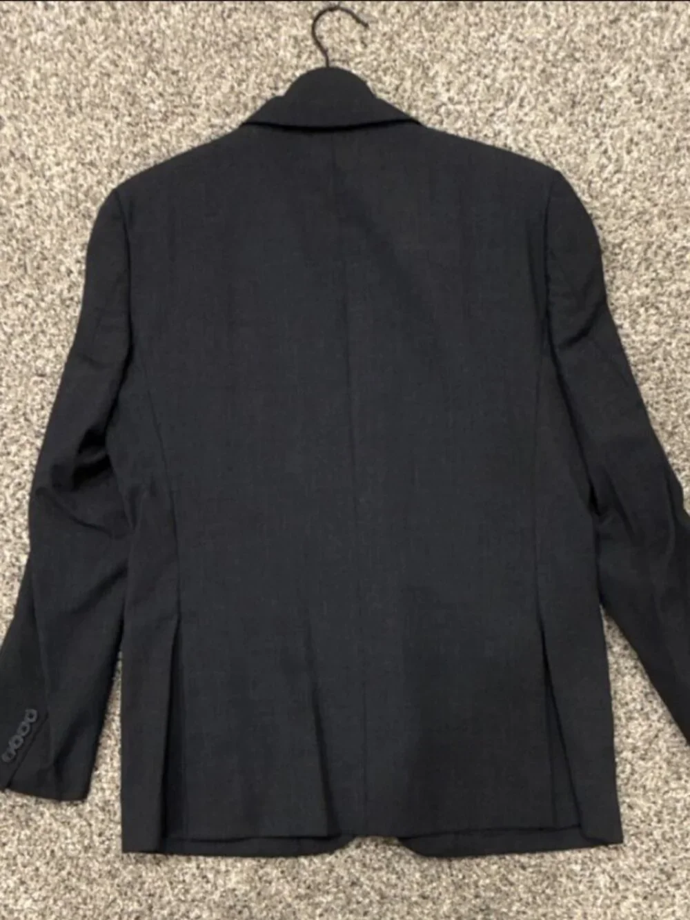 J.CREW 42R Slim Black Wool Blend Suit Jacket 2-Button Notch Lapel Double Vent